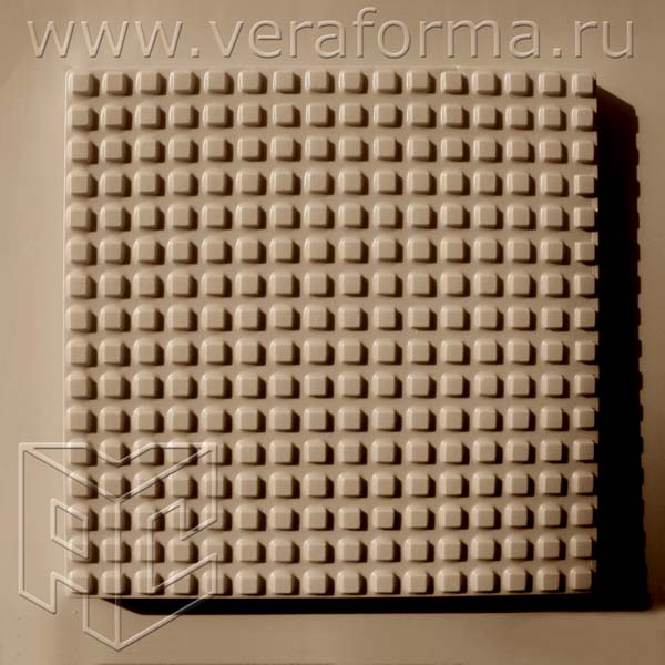 Пластиковая форма для тактильной плитки Квадратный риф 500