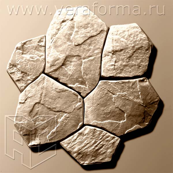 Пластиковая форма для декоративного камня Каменный цветок