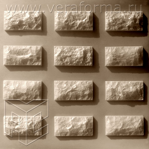 Пластиковая форма для фасадной плитки Каминный камень