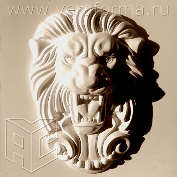 Пластиковая форма для фасадной скульптуры Лев большой