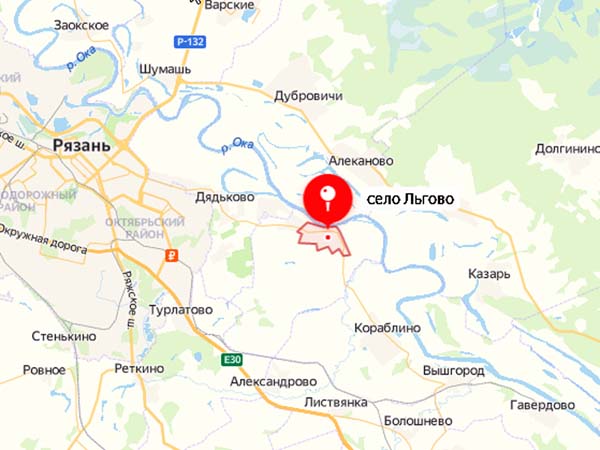 Расположение фирмы «Архисистема» на карте Рязанской области